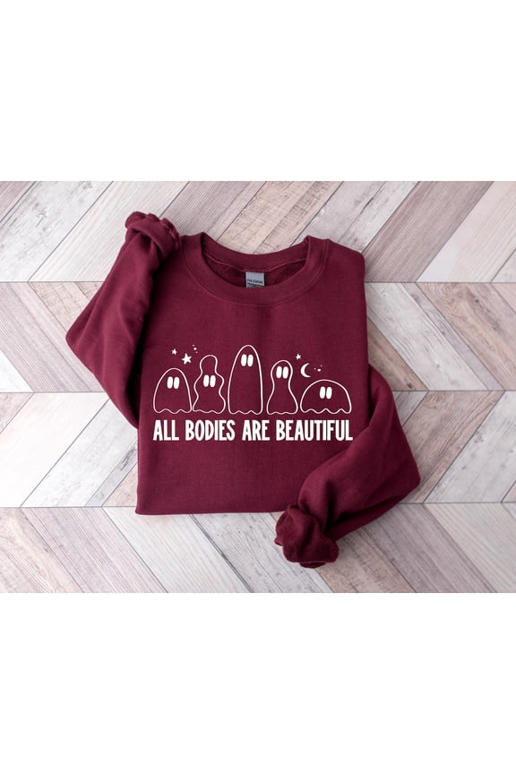 All Bodies Are Beautiful Sweatshirt, Ghost Happy Holidays Sweater, Retro Happy Holidays Sweatshirt, Ghost Hoodie, Happy Holidays Gift All Size S-5XL