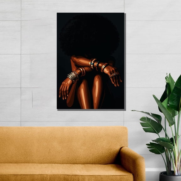 Velto Bold And Beautiful - Afrocentric Woman Canvas, Modern Ethnic Art, Gift For Her And Powerful Wall Decor Canvas, 8x10 UNFRAMED
