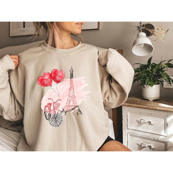 Velto Bonjour Paris Eiffel Tower France Travel Music Teacher Sweatshirt Full size S-5XL