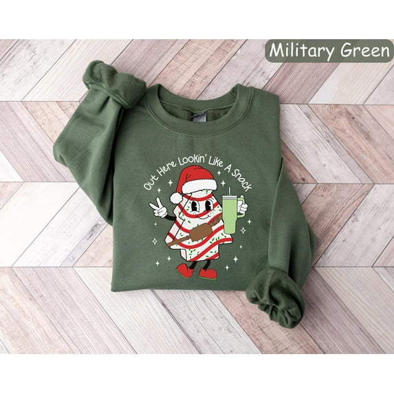Velto Boojee Out Here Lookin Like A Snack Shirt, Little Debbie Happy Holiday Tree Cake Sweatshirt, Happy Holiday Tree Cake Shirt, Boojee Happy Holiday Shirt All Size S-3XL