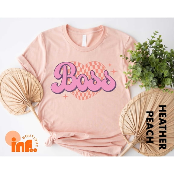 Velto Boss Shirt, Mother T-Shirt, Cute Mom Gift, Boss Chekered Heart Tee, Girl Boss , Wifey Mama Boss , Mom Tee, Working Mom Tee All Size S-5XL