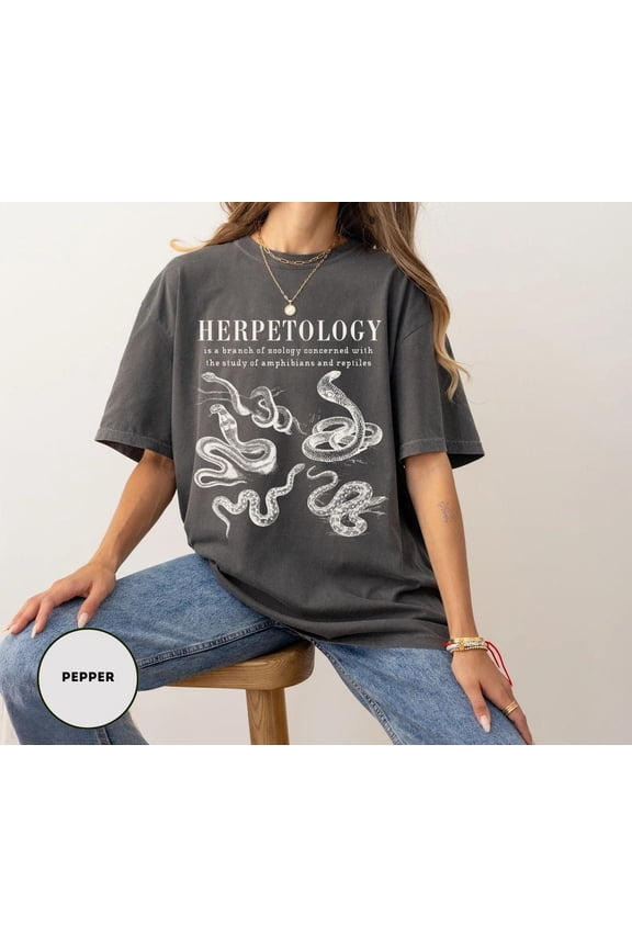 Botanical Snake Graphic T-Shirt Dark Academia Cottagecore Aesthetic Style Fullsize S-5XL Shirt