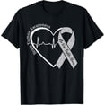 thumbnail image 1 of Velto Brain Tumor Awareness Heart Brain Cancer Gray Ribbon Support T-Shirt All Size S-5XL, 1 of 5