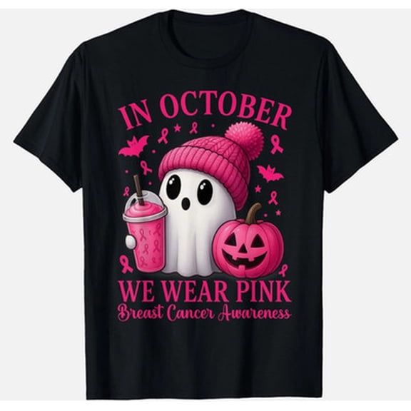 Velto Breast Cancer Happy Holiday Women in October We Wear Pink T-Shirt, Unisex Tee All Size S-5XL