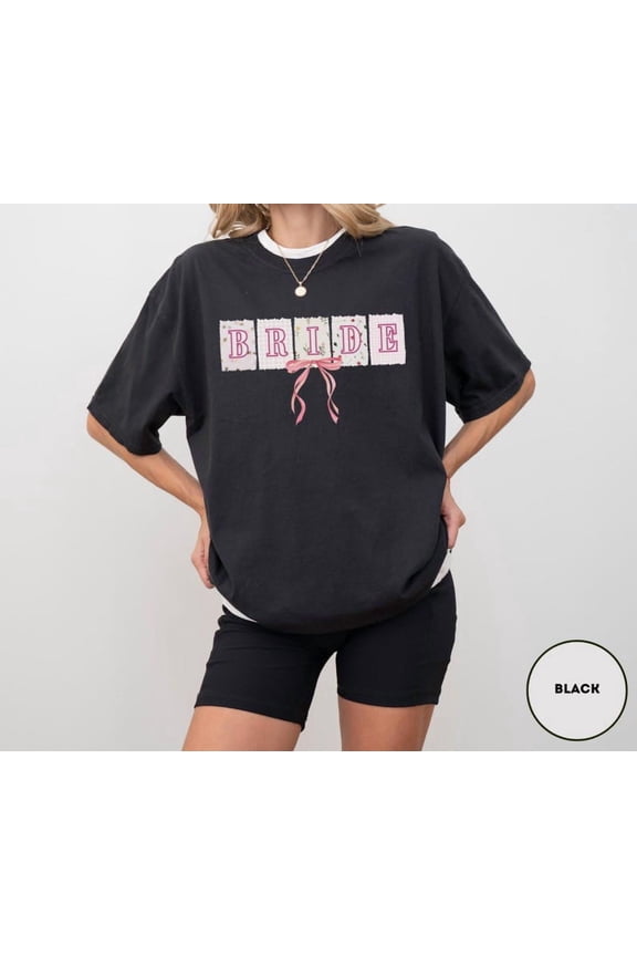 Bride Graphic T-shirt Bridal Shower Engagement Gift Newly Engaged Getting Ready Outfit Fullsize S-5XL Shirt