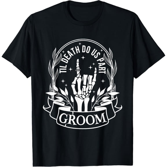 Velto Bride Groom Skeleton Gothic Engagement Wedding T-Shirt All Size S-5XL