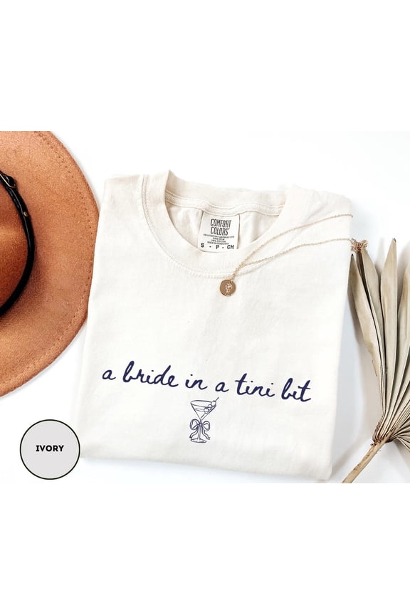 Bride Martini Graphic T-Shirt Engagement Party Bridal Shower Newly Engaged Style, Full Size S-5XL