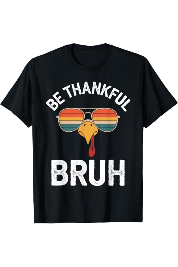 Bruh Thanksgiving Thankful Turkey Boys T-Shirt All Size S-5XL