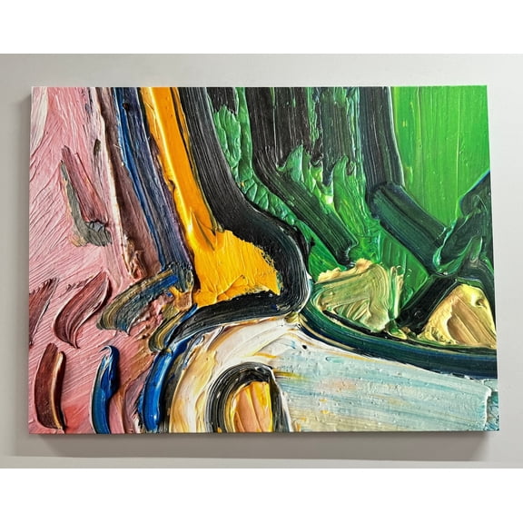 Velto Brushes Canvas, Paint Wall Art, Abstract Wall Decoracrylc Art, Effect Wall Art, Colorful Canvas, 12x16 0.75-Inch Pine Wood Frame