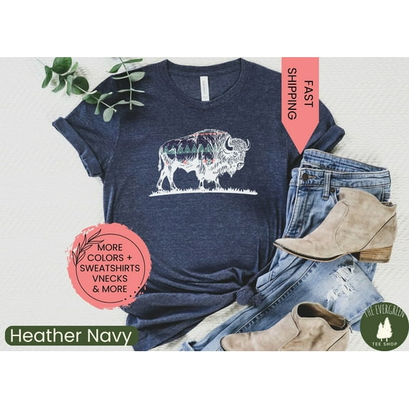 Velto Buffalo Aztec Vintage Western Graphic T-Shirt Fullsize S-5XL Shirt