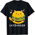 thumbnail image 1 of Velto Burger Cat Lover Foodie T-Shirt All Size S-5XL, 1 of 5