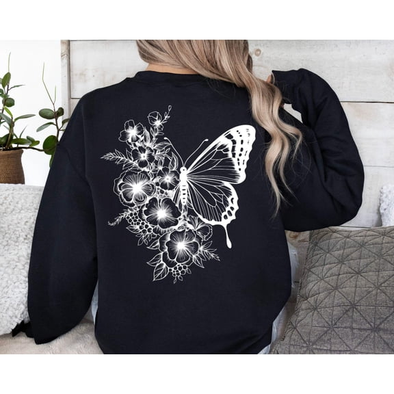 Velto Butterfly , Floral Butterfly , Floral Aesthetic Sweatshirt, Animals Sweater, Nature Lovers Gifts, Butterfly Graphic Sweatshirt All Size S-5XL