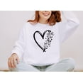 thumbnail image 1 of Velto Butterfly Heart Sweatshirt, Valentine Heart , Valentine Sweater, Butterfly Sweatshirt, Valentine Gift, Heart All Size S-5XL, 1 of 5
