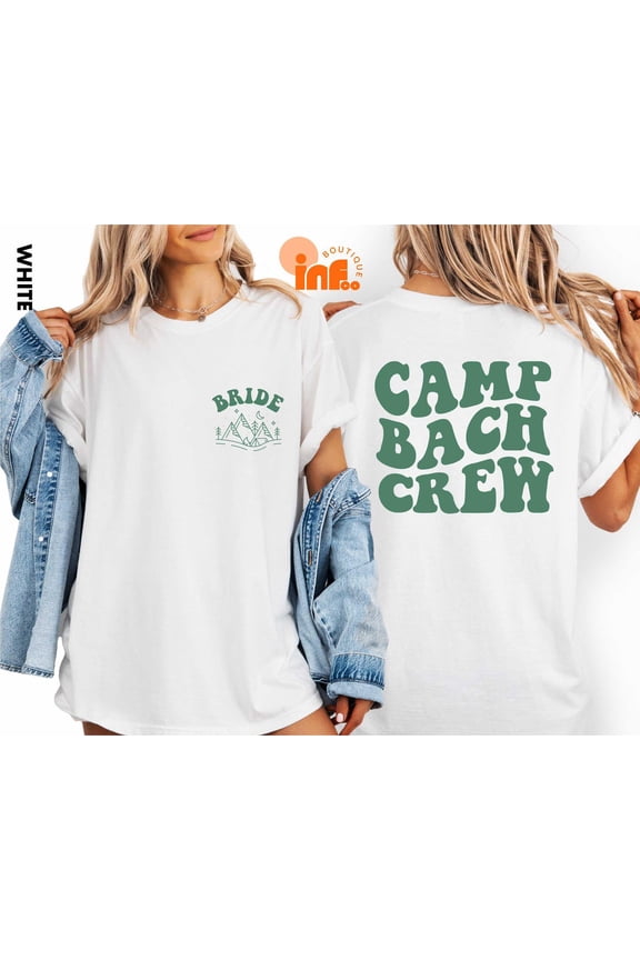 Camp Bachelorette Party Bride T-Shirt, Bachelorette Crew Tee , Cabin Mountain Bride Tee, Hiking Bridal Party, Lake T-Shirt All Size S-5XL
