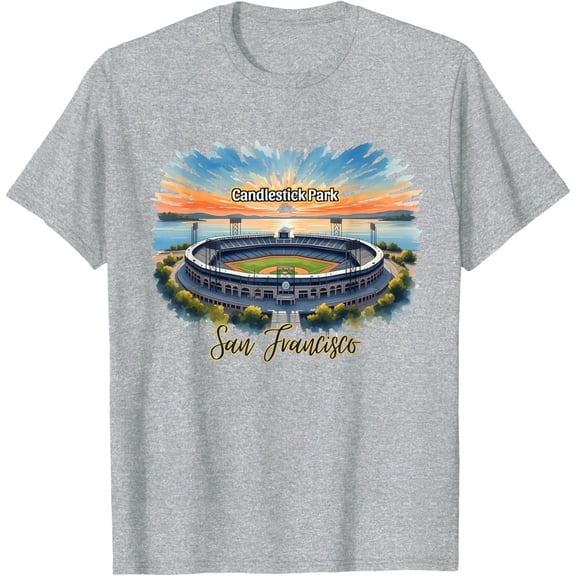 Velto Candlestick Park San Francisco Sunset Baseball Stadium T-Shirt All Size S-5XL