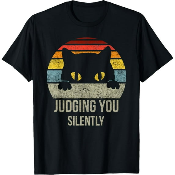 Velto Cat Judging You Silently Cat Cat Lover T-Shirt All Size S-5XL