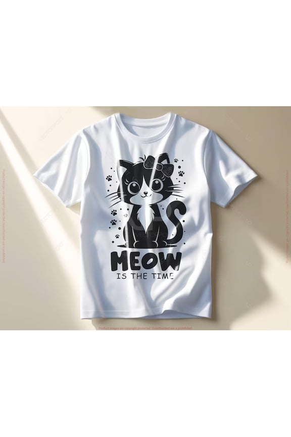 Cat Silhouette T-Shirt Design Bundle Printable Cat Themed Graphics for Apparel All Size S-5XL