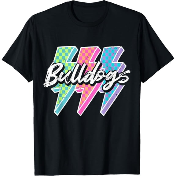 Velto Checkered Lightning Bulldogs T-Shirt All Size S-5XL