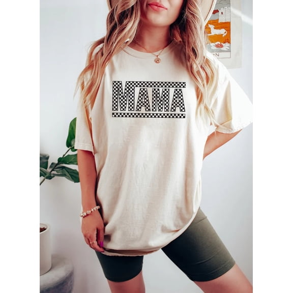Velto Checkered Mama Shirt, Checkered Mama Tee, Mama Shirt, Mama Tee, Checkered Shirt, Retro Mama Shirt, Mothers Day Shirt, Mom Shirt, Trendy Mom All Size S-5XL