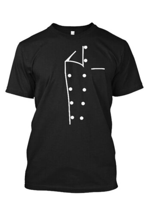 Chef Uniform Black Tee T-Shirt Made in the USA All Size S-5XL