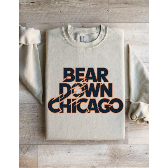 Velto Chicago Football Shirt: Bear Down Graphic Tee All Size S-5XL