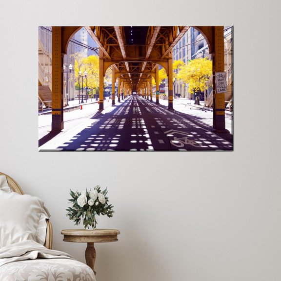 Velto Chicago Landscape Wall Decor, Chicago Canvas, View Canvas Art, Handmade Gift, Cityscape Art Canvas, 8x10 UNFRAMED