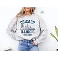 thumbnail image 1 of Velto Chicago Skyline Sweatshirt - Cityscape Urban Unisex Crewneck Jumper, Skyline Graphic Top, Chicago Lover Gift, Illinois Apparel, City All Size S-5XL, 1 of 5