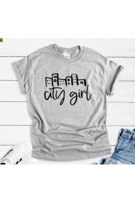 City Girl Gray Unisex Short Sleeve T-shirt All Size S-5XL