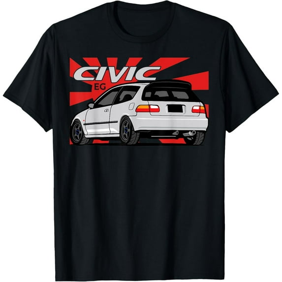 Velto Civic eg hatchback Japanese car T-Shirt , Small, Black All Size S-5XL