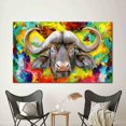 Cfc Ip Velto Colorful Buffalo Wall Art, Bull, Ox, Abstract Animal, Nature ...