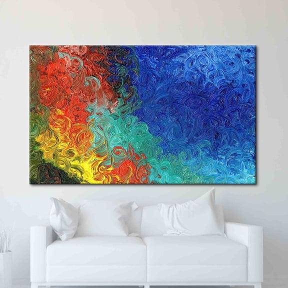 Velto Colorful, Colorful Abstract Artwork, Contemporary Art Canvas, Colorful Modern Printed, Acyrlic Artwork, Abstract Artwork Canvas, 8x10 UNFRAMED