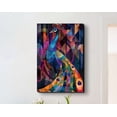thumbnail image 1 of Velto Colorful Geometric Shapes Peacock Canvas Nature Wall Decor, Portrait Canvas, Colorful Decor, Animal Decor, SIZE 8x12 INCLUDE Pine Wood Frame 1.25-Inch, 1 of 4
