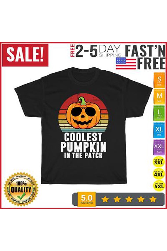 Coolest Pumpkin In The Patch Boys Girls Happy Holiday Vintage T Shirt Men Women All Size S-5XL