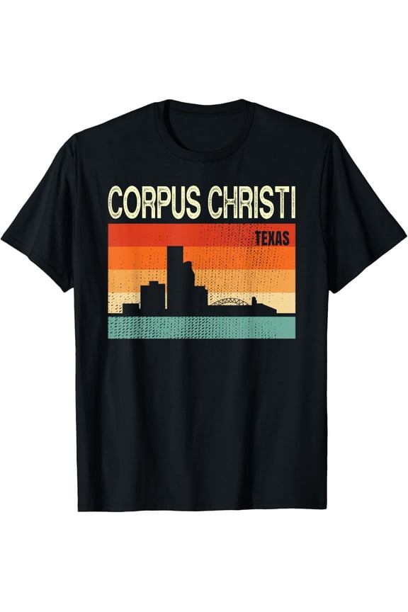 Corpus Christi Texas Town Skyline T-Shirt All Size S-5XL