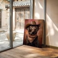 Rustic Ranch Home Ideas Velto Cowboy Labrador Western Dog Portrait Rustic Farmhouse Country ...