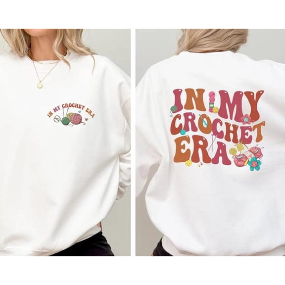 Velto In My Crochet Era Sweatshirt, Crochet Lover Shirt, Crafting Mama Shirt, Knitting Sweater, Crafter Mom Shirt for Women, Crochet Lover All Size S-5XL