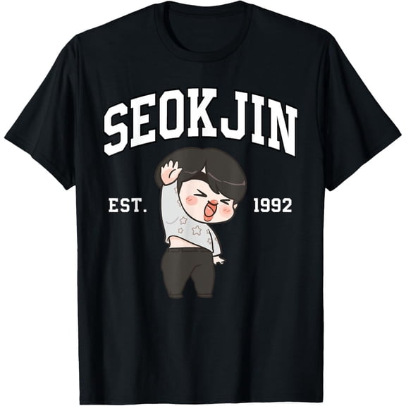 Velto Cute SeokJin EST.1992 Chibi Style Fans Gift T-Shirt All Size S-5XL