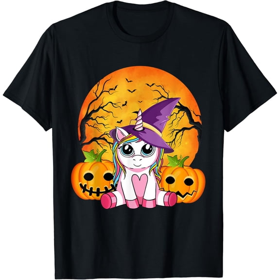 Velto Cute Shirt Girls Women Witchy Unicorn T-Shirt All Size S-5XL