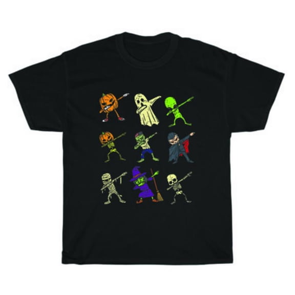Velto Dabbing Dab Dance Pumpkin Skeleton Ghost Alien Zombie Happy Holiday Party T-Shirt All Size S-5XL