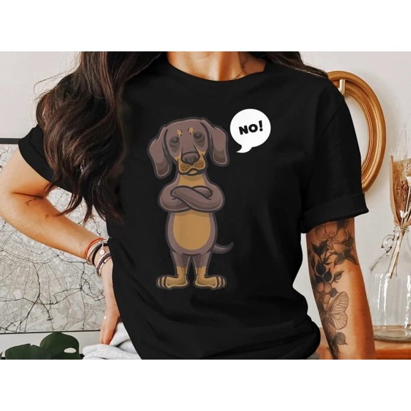 Velto Dachshund Stubborn T-Shirt Black All Size S-5XL