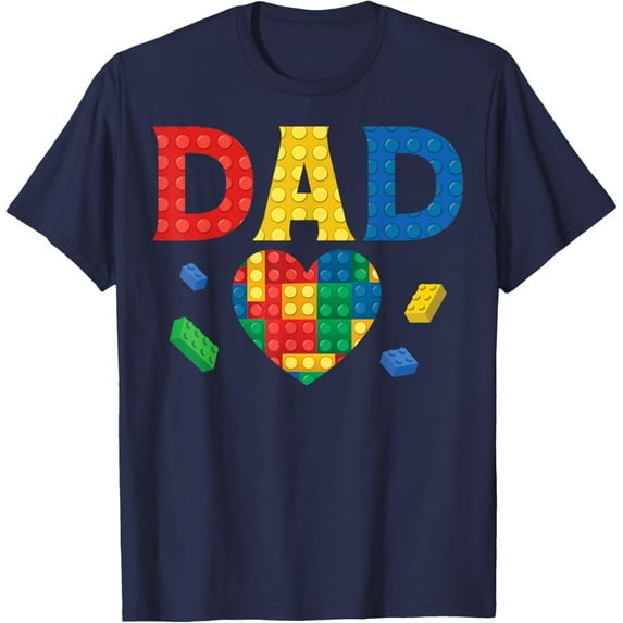 Velto Dad Lover Master Builder Building Bricks Blocks Fathers Day T-Shirt All Size S-5XL