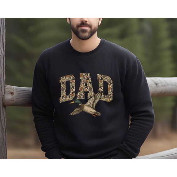 Velto Dad Sweatshirt,Dad ,Camo Dad Sweatshirt,Duck Hunting Sweater, Dad Sweatshirt,Dad Birthday Gift,Fathers Day Gift,Gift For Husband All Size S-5XL
