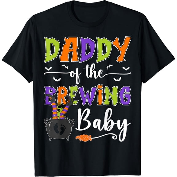 Velto Daddy Of The Brewing Baby Witch Baby Shower T-Shirt All Size S-5XL