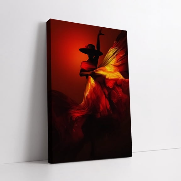 Velto Dance Of Fire: Fascinating Flamenco - Artistic Canvas For Romantic Wall Decor, Perfect Valentine'S Day Gift Canvas, 8x10 UNFRAMED