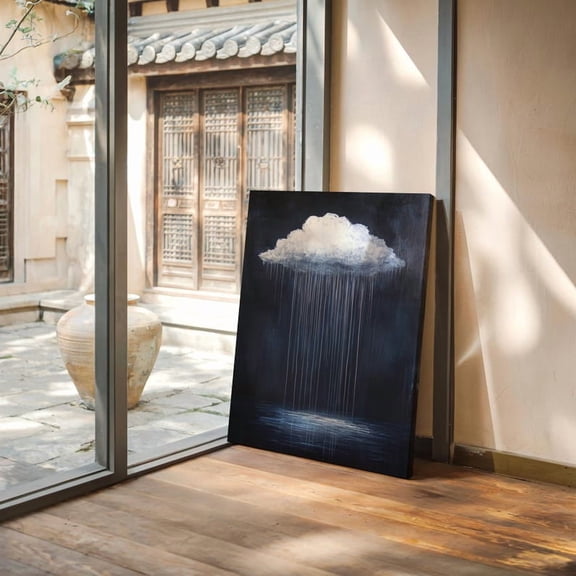 Velto Dark Forest Skull with Mushrooms Canvas Art Gothic Fantasy Dark Academia Wall Art, SIZE 16x24 INCLUDE Pine Wood Frame 1.25-Inch