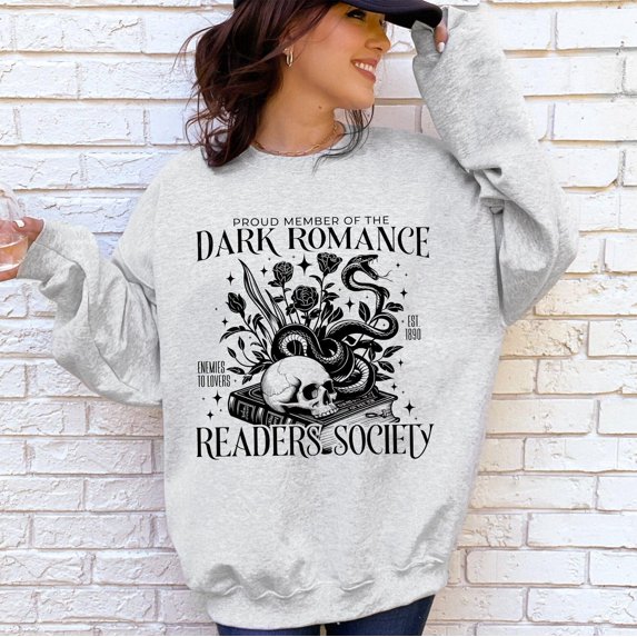 Velto Dark Romance Readers Society Romantasy Library Book Lover Sweatshirt Full size S-5XL