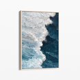 thumbnail image 1 of Velto Deep Blue Ocean | Stretched Canvas Print | Earth Tone Waves Art Texture Wall Art | Wall Art Living Room | Dbo8 Canvas, 8x10 UNFRAMED, 1 of 4