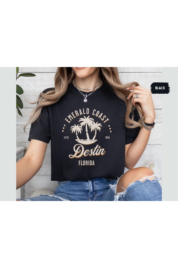 Destin Florida Shirt, Emerald Coast Shirt, Beachy Shirt Coconut Girl Destin Beach Shirt, Summer Florida T-Shirt Gift For Her All Size S-5XL