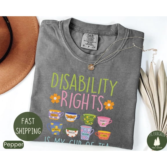 Velto Disability Rights T-shirt, Accessibility Inclusion Graphic Apparel, Advocate Equality Outfit, Diversity Positive Message Clothing Fullsize S-5XL Shirt