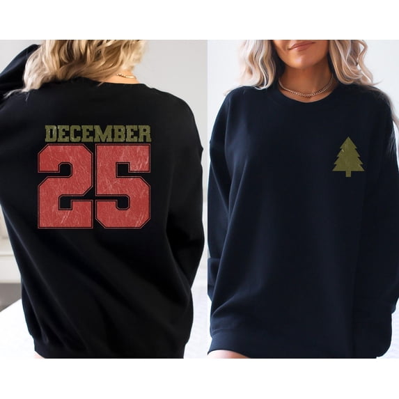 Velto Distressed December 25 , Happy Holiday 25 December Sweat, Family Happy Holiday Gift, Country Happy Holiday ,Happy Holiday Party Gift All Size S-5XL